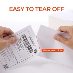 500/Stack 4×6 Fanfold Direct Thermal Shipping Labels Perforated Commercial Grade