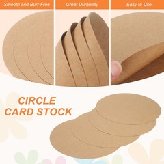 24 Pcs Circle Card Stock 11.8 Inch Cardstock Paper Circles for DIY Kraft Color