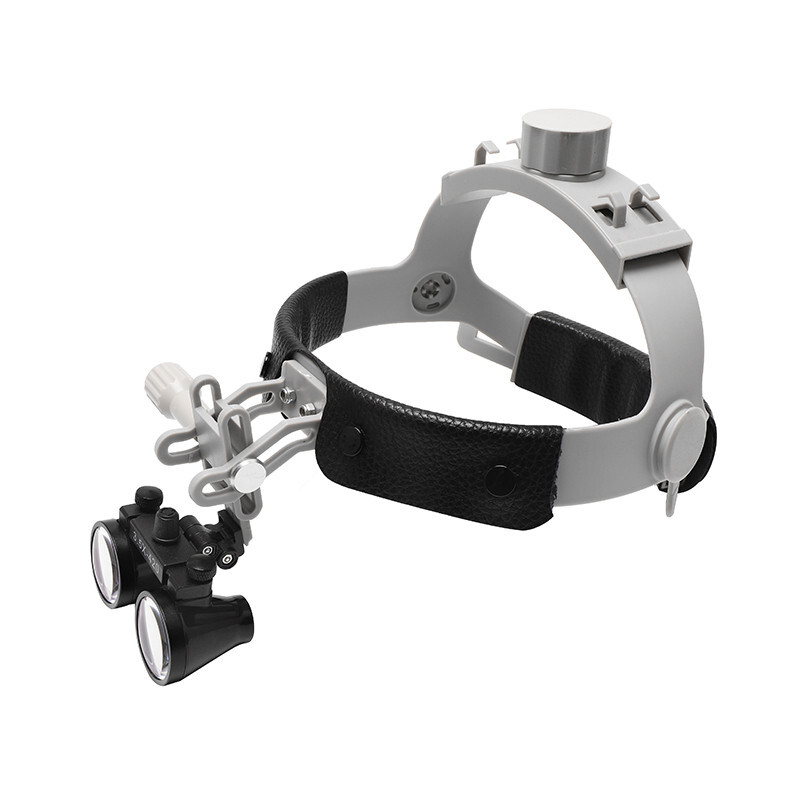 Dental Binocular Loupes 3.5X Optical Glass Ultra-light Helmet Magnifier Black