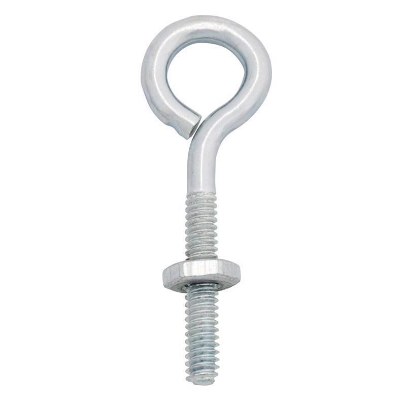 Hampton 3/16 in. X 2 in. L Zinc-Plated Steel Eyebolt Nut Included (Pack of 30)