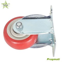 2Pcs Roating With Brake + 2Pcs Fixed Wheel 3″ Heavy-duty PU Casters Total 4Pack