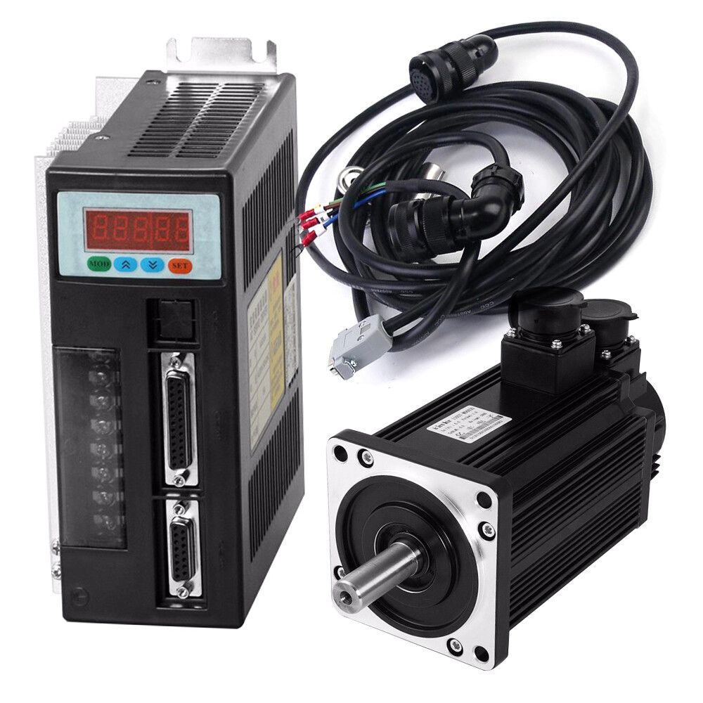 600W 1.91Nm NEMA24 220V 3000RPM AC Servo Drive Motor Kit 60ST-M01930 CNC Machine