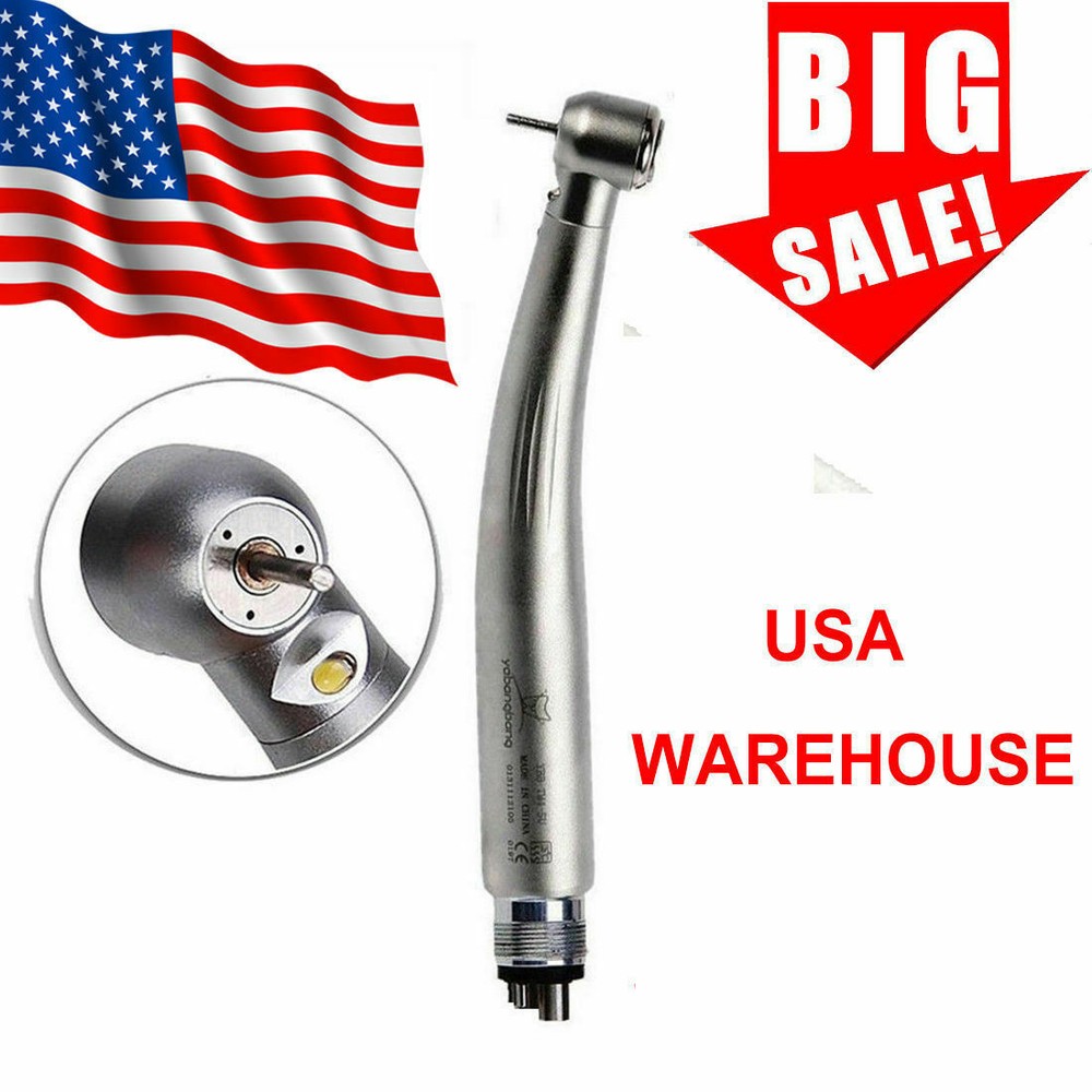 YBM/YBB Dental LED E-generator High Speed Handpiece Push Button Turbine USA