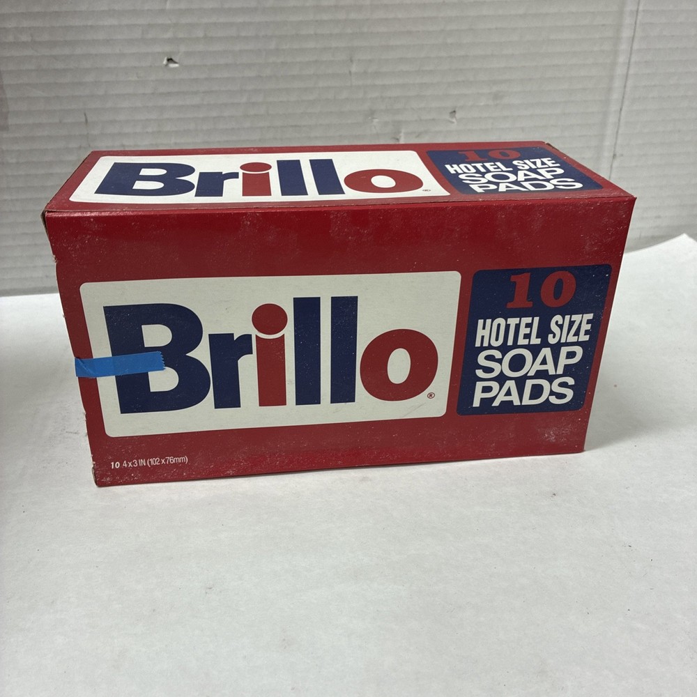 Brillo 4 in. x 3 in. Hotel Size Soap Pad – Charcoal/Pink (10/Box) New