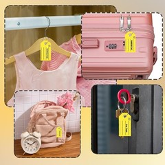 250 Pcs Yellow Key Tags with Labels and Rings: 1.38 X 2.76 Inches, 250 Labels, C