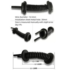 1/2/4/6x Car Wire Harness Door Tubes Dust-proof Rubber Tube 25×25/25×39/30x30mm