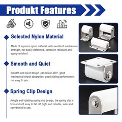 Perforated Bracket Guided Nylon Bearing Mobile Door Pulley Positioning Roller
