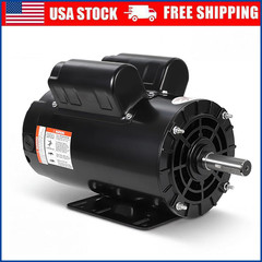 5HP SPL Air Compressor Electric Motor 230V 17.6Amps 3450 RPM 5/8” Keyed Shaft