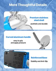 VEVOR Commercial Ice Crusher 286LBS/H Electric Snow Cone Maker Shaved Ice Blue