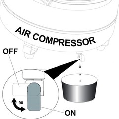 SUNROAD Air Compressor Valve ,Ball Type Drain 0.25 inches (6.35 mm)