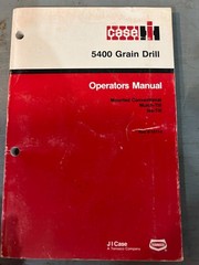 Case IH Operator’s Manual – 5400 Grain Drill Mounted Conventional Rac 9-15114