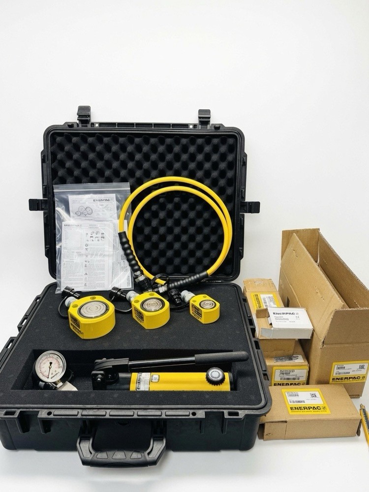 NEW Enerpac P142 + RSM100 RSM200 RSM300 Low Profile Cylinder Set in Case 30 Ton