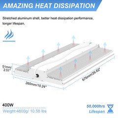 Commercial LED Linear High Bay Light 400W Industrial Warehouse Hanging Fixtures