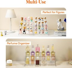 Lifewit 4 Tier Clear Display Risers Stand, Plastic transparent color
