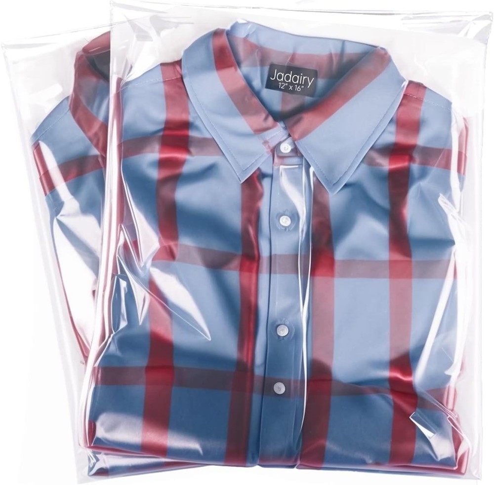 Jadairy Clear Self Sealing Cellophane Bags 10×14 in OPP Shirt Packaging 100 Pcs