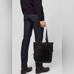 Tumi Tote Bag Black Business Travel Carry Heavy Nylon Magnetic Closure 15x12x5