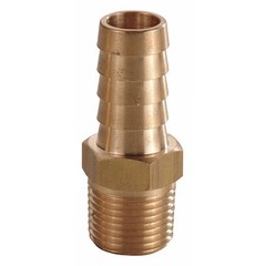 Hose Barb, 1 In Barb, 3/4 In Mnpt, Brass, 6Afl5