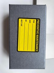 2×3 inch 200 PCS Black Yellow Preventive Maintenance Stickers for Machines an…