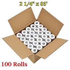 100 Roll 2 1/4″ x 85′ Thermal Cash Register POS Receipt Paper Tape FD100ti FD130