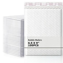 100pcs 6.5″x9” Poly Bubble Mailers Shipping Mailing Padded Bubble Envelopes Bags