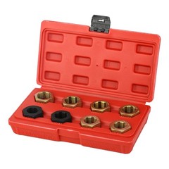 8pc Axle Spindle Metric & SAE Fractional Cleaning and Rethreading Set Kit,Thr…