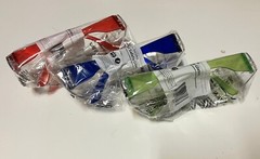 BISON LIFE Tactical Safety Glasses for KIDS, 3 pair Red, Green, & Blue