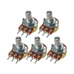 10PCS WH148 Potentiometer Shaft 15mm B1K 2K 5K 10K 20K 50K 100K 500K 1M Ohm 3Pin