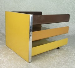 Mosler Harbor Metal Letter Tray Organizer Mid Century Modern 3 Shelf Vintage