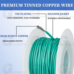 20 AWG Electrical Wire 20 Gauge Tinned Copper Stranded Wire 6 Colors 32.8ft Each