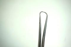 LOT OF 2 HASLAM STAINLESS FORCEPS 8.75″ LONG WITH POINTED ENDS MADE IN USA