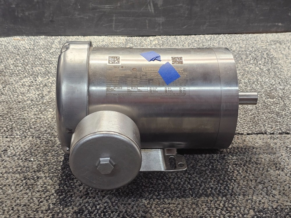 Leeson CZ145T17WK2C 122219.00 1 & 0.75 HP, 3 Ph, 60 & 50 Hz Ultra Washdown Motor