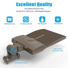 320 Watt LED Parking Lot Light Commercial Outdoor IP65 Shoebox Street Pole Lamp