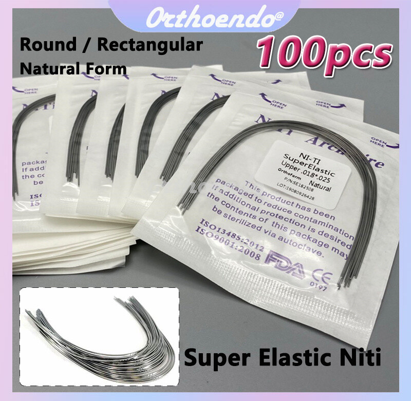 Super Elastic Niti Wire Dental Ortho Arch Wire Round Rectangular Wires Natural