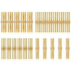22Pcs Brass Barbed Hose Fittings, 1/4″ 5/16″ 3/8″ 1/2″ (6mm/8mm/10mm/12mm) Ho…