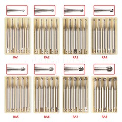 Dental Tungsten Carbide Low Speed Round Burs RA 1 2 3 4 5 6 7 8 For Contra Angle