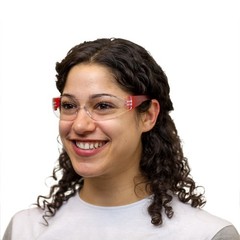 BISON LIFE Clear Lens Color Temple Safety Glasses | One Size, Adult, Youth, C…