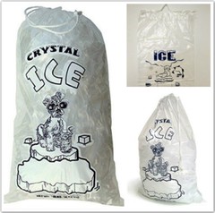 10 LB LBS Commercial Ice Bag Bags Drawstring 10/25/50/100/150/200/…/500/1000