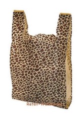 Plastic Shopping Bags 1000 Cheetah Leopard Grocery Merchandise 11 ½” x 6″ x 21″