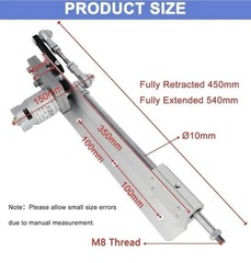 DIY Reciprocating Linear Actuator 24V200RPM Adjustable Stroke30-150mm Motor kit