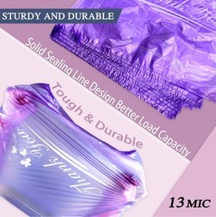100PACK Purple Lavender Scent Thank you bags, 100PCS T shirt bags, To Go Bags…