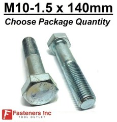 M10-1.50 x 140mm Metric Hex Cap Screws Bolts Zinc Grade Class 10.9 Hardened