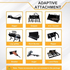 870kg Mini Skid Steer Loader MS380 23HP Dual Pump Wheeled Skid Steer Free Ship