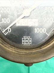 Vtg 1946 BRASS USG Supergauge Gauge 0 – 1000 PSI Steam Pressure Gauge Steampunk