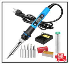 Soldering Iron Kit, 80W 110V Fast Heat up in 10s LCD Digital Adjustable Temperat