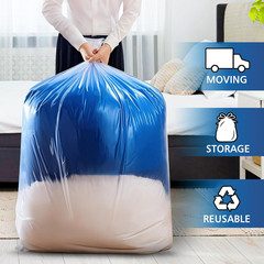5 Pack 40” X 60” Extra Large Clear Plastic Bags, 2 Mil Storage Bags Ideal f…