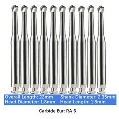 Vakker 10PC/PACK Dental Low Speed Carbide Burs Tungsten Latch Type LA RA SURG