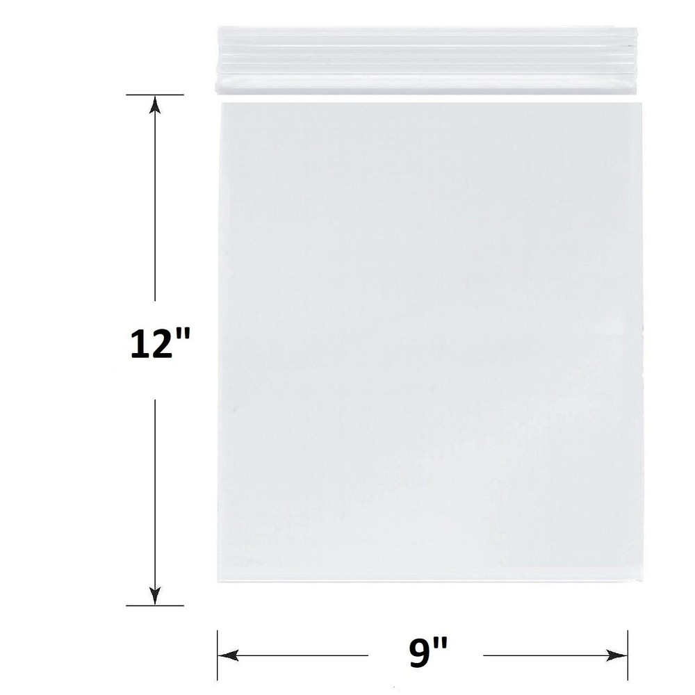 SKmax 2mil Reclosable Clear Zipper Bag Size 9×12: 100ct to 1000ct