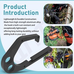 ALUMINUM TREE CLIMBING HOOK FOR SHEMBINER XL – ONE-HAND OPERATION W