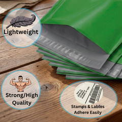 2 Mil 12″ x 15.5″ Green Poly Mailers Shipping Envelopes Mailing Bags 1000 Pack