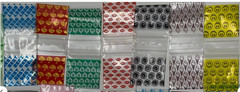 Apple Brand #1515 Baggies – 1.5” x 1.5” – 1,200 Total – Random Assorted Styles